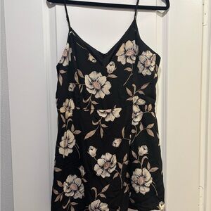 Lulu's Black Floral Romper